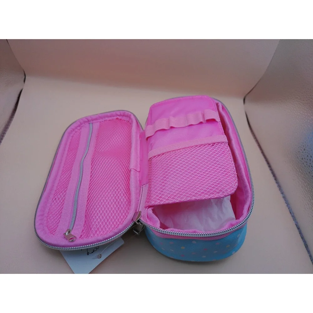 Pusheen Corp Blue Polka Dot Dessert Yum Cat‎ Pencil Pouch Case PN088 Kawaii NWT